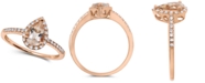 Macy's Morganite (5/8 ct. t.w.) & Diamond (1/8 ct. t.w.) Ring in 14k Rose Gold
